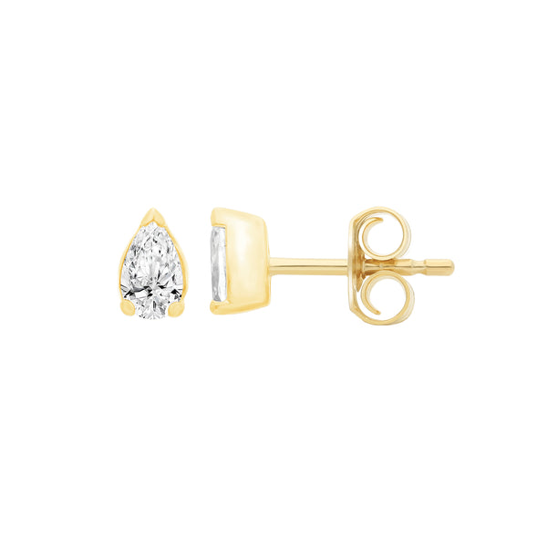 Diamond Pear Shape Stud Earrings