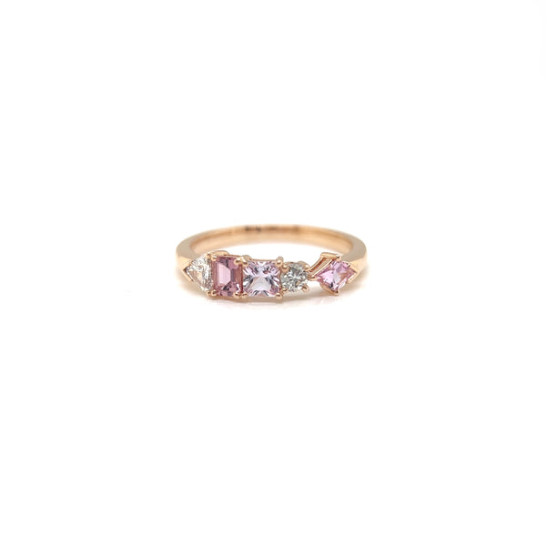 Rose gold Sapphire and Diamond ring