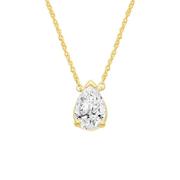 Diamond Pear Shape Necklace