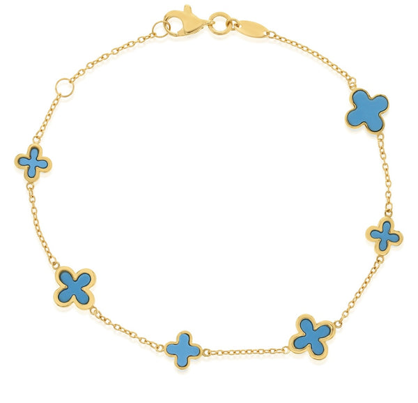 Turquoise Clover Bracelet