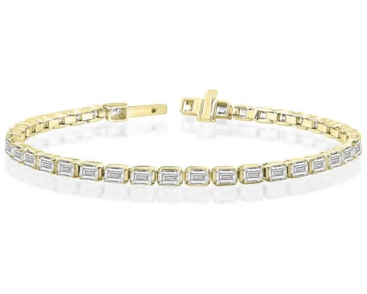 Yellow Gold Lab-Grown Diamond Bracelet, 18.5cm