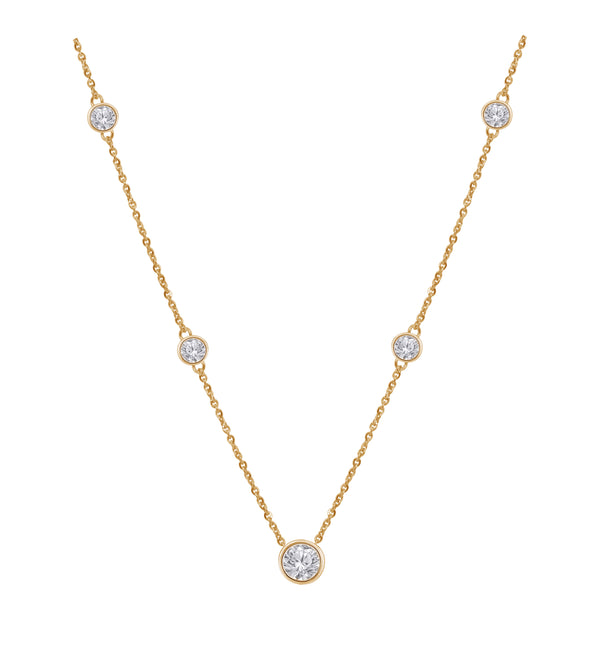 Yellow Gold Lab-Grown Diamond Necklace