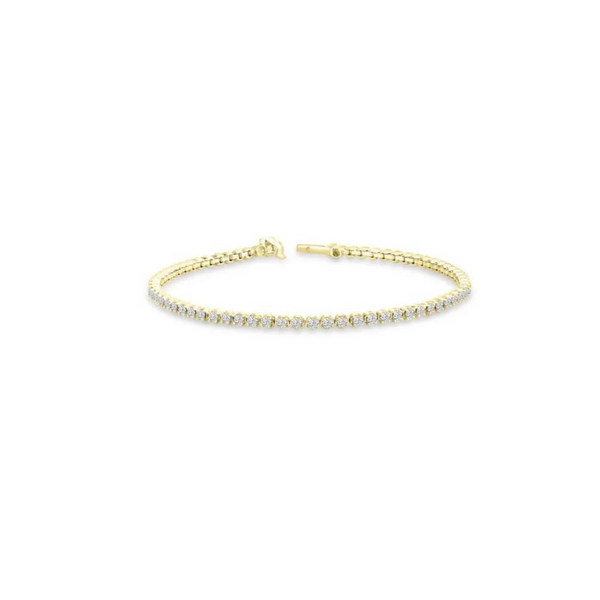 Yellow Gold Lab-Grown Diamond Tennis Bracelet, 18.5cm