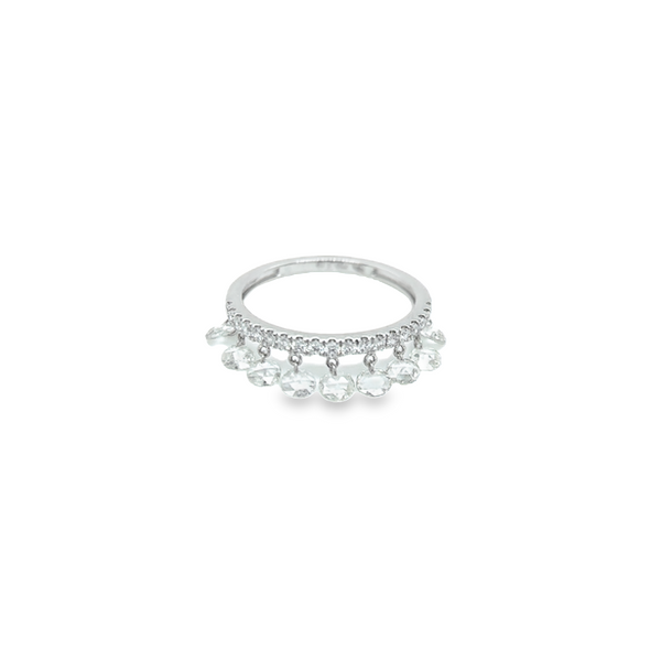 Diamond Drop Briolette Ring